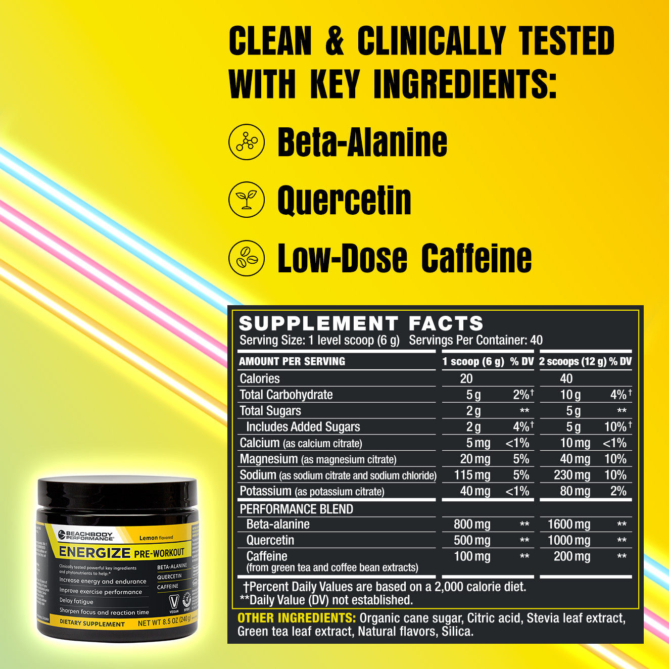 Energize supplement facts