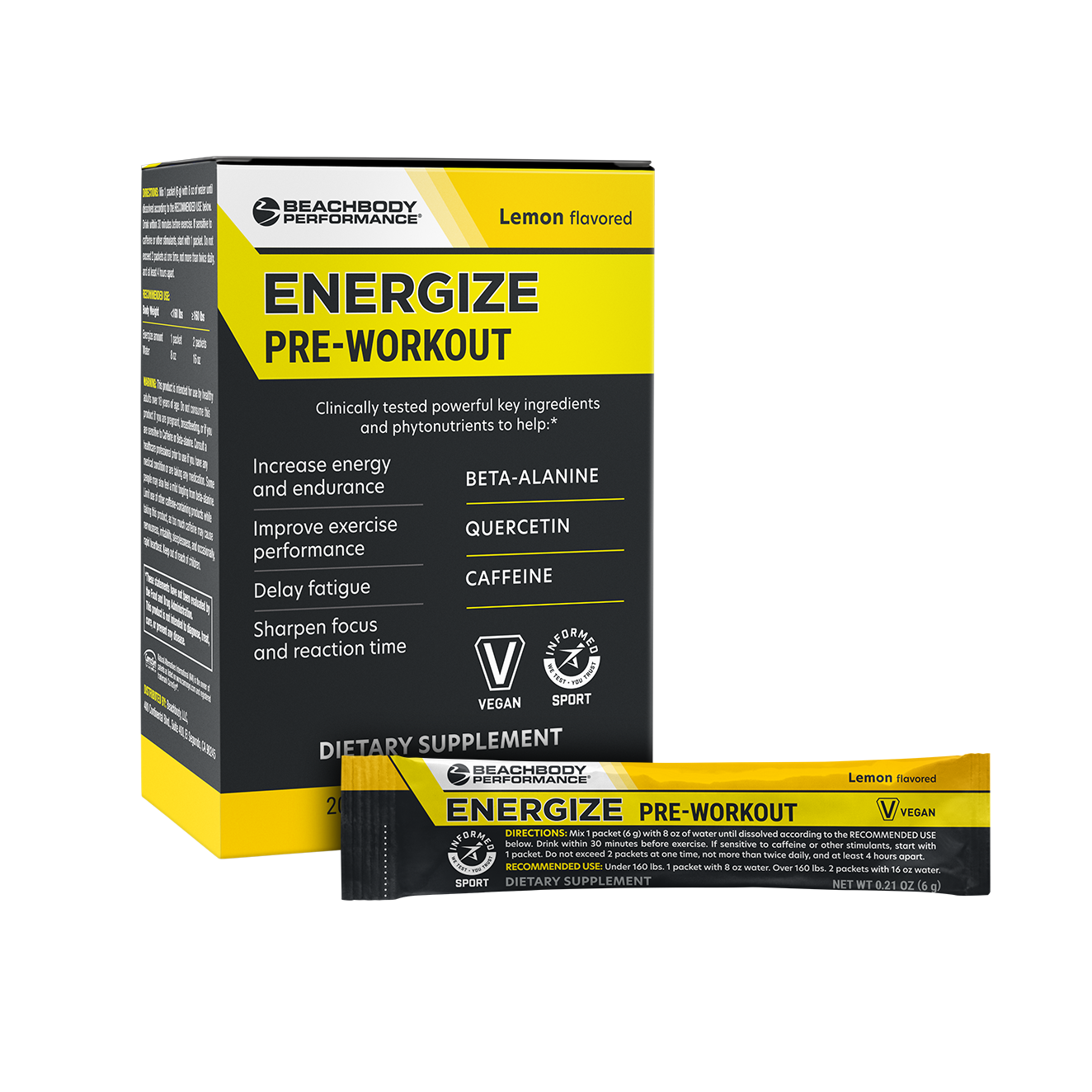 Lemon 20 Single Serving Stick Pack