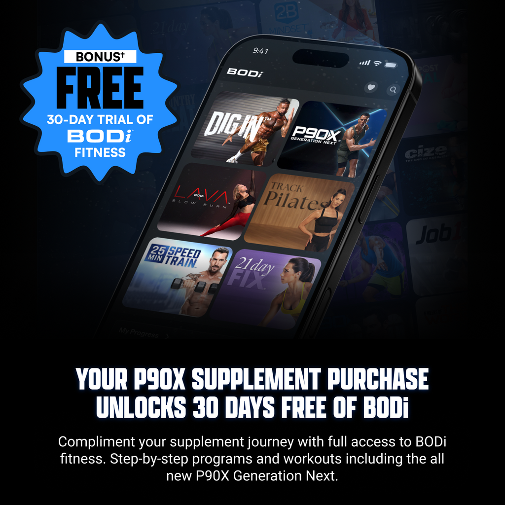 Your P90X Supplement Purchase unlocks 30 days free of BODi