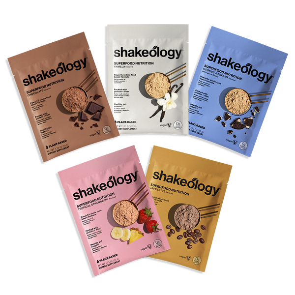 Shakeology 0g Added Sugar Vegan Variety Sample Pack